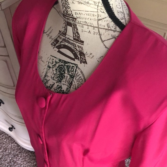 Irresistible Sue Eng fuchsia button up dress - Picture 3 of 7